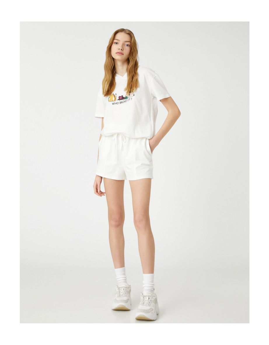 Koton Beige Graphic T-Shirt