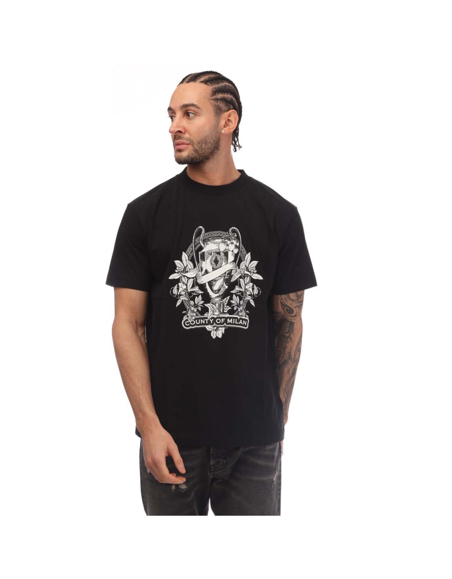 Men's Marcelo Burlon County Cup Regular T-Shirt in Black