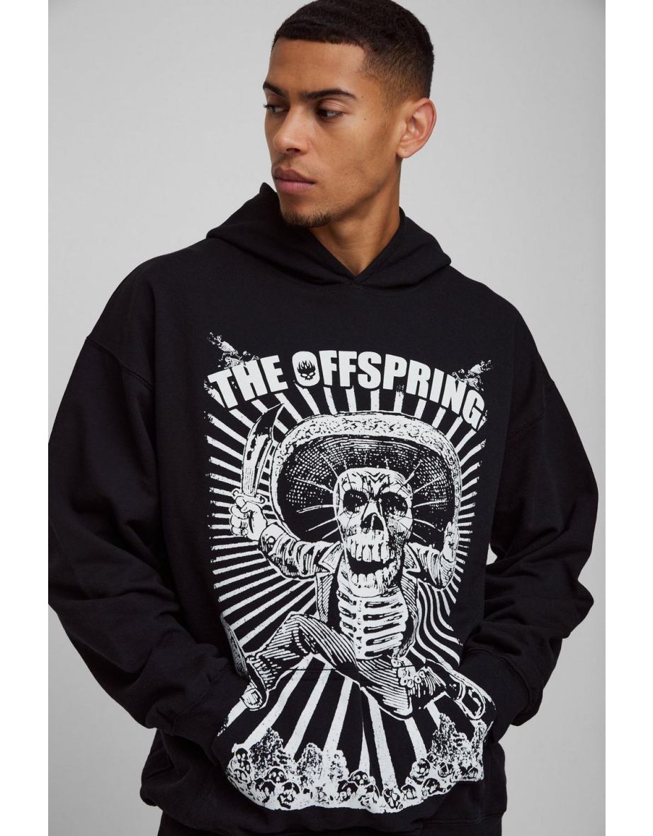 Oversized The Offspring Band License Print Hoodie - 2