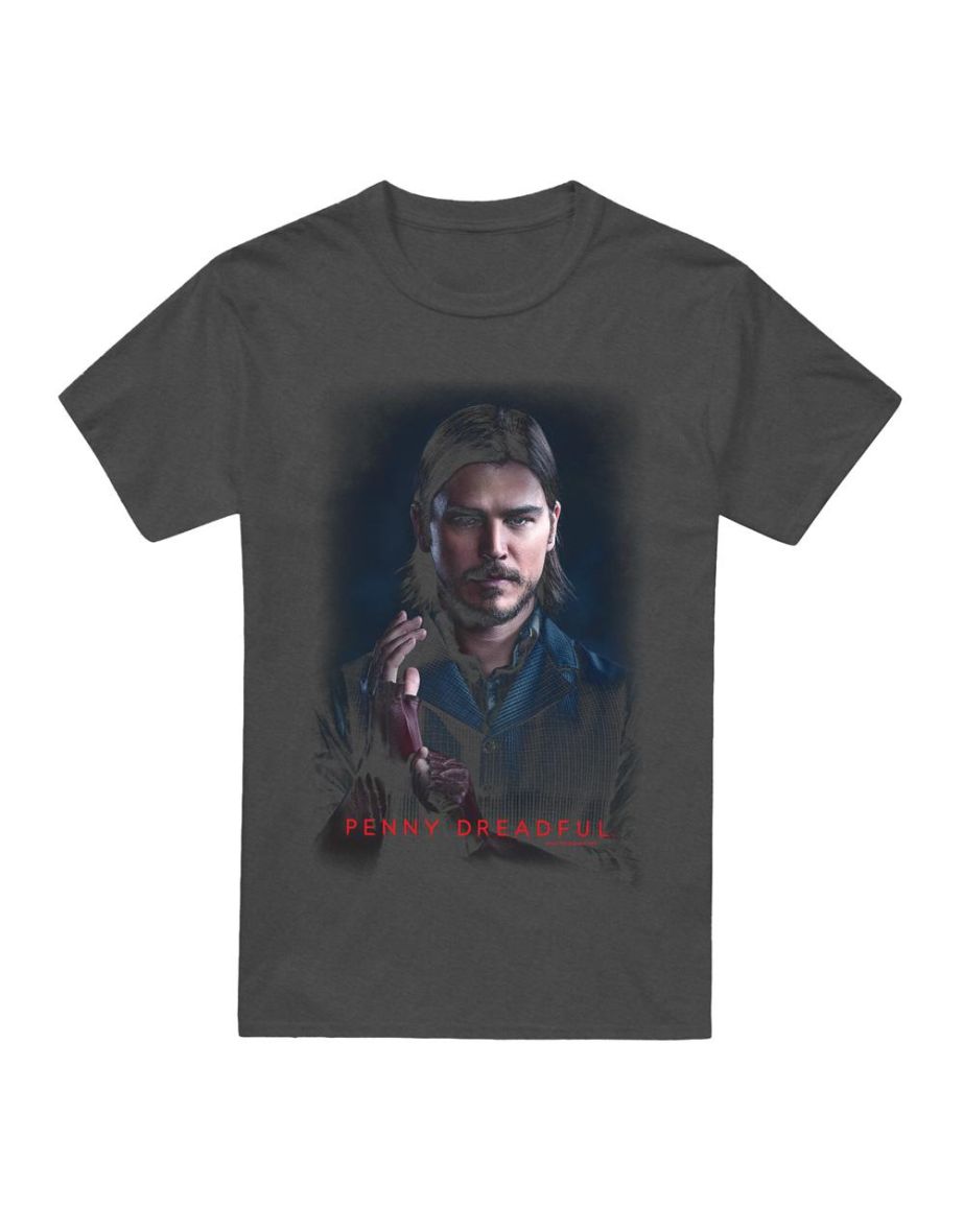 Penny Dreadful Unisex Adult Ethan T-Shirt - Charcoal