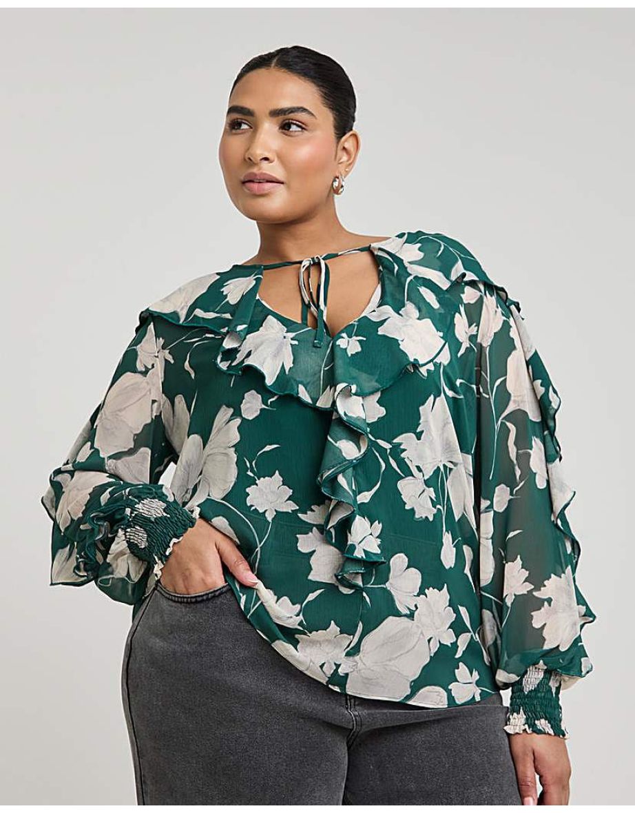 Joanna Hope Romantic Ruffle Blouse - 4