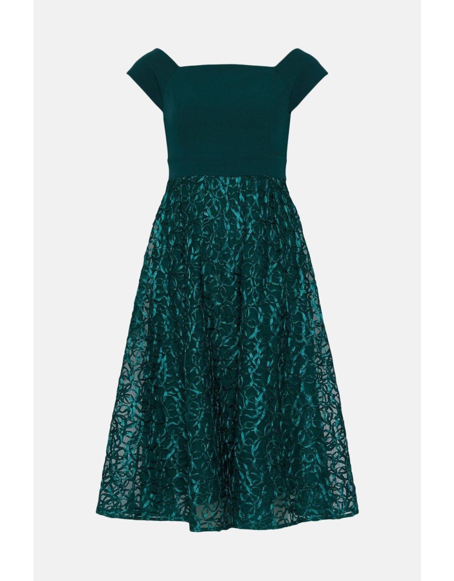 Petite Embroidered Midi Dress - 3
