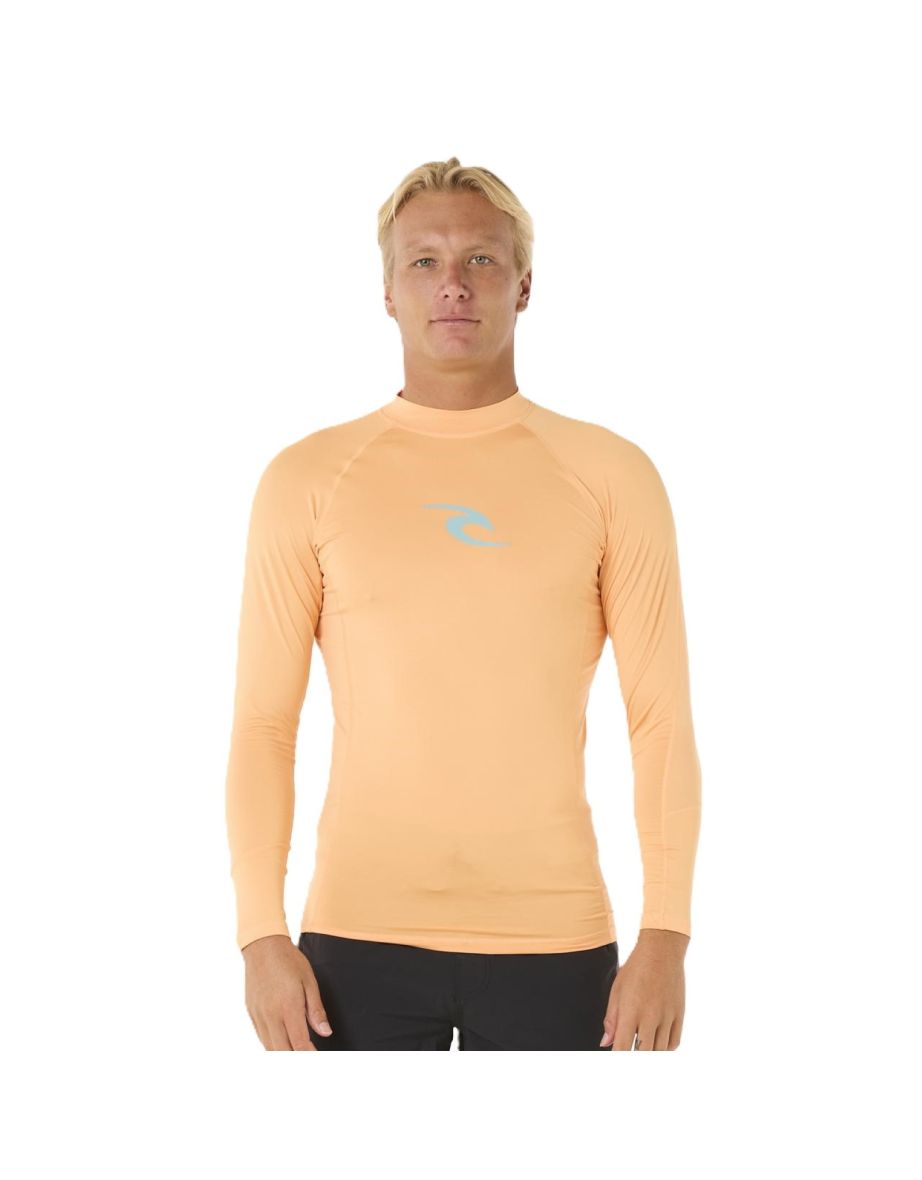 Rip Curl Mens Waves UPF 50 Perf Long Sleeve Swim Surf T-Shirt Rash Vest Top