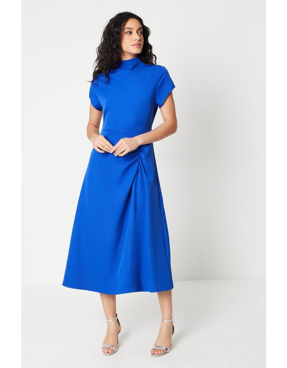 Principles by Debenhams Blue Ruched A-Line Midaxi Dress