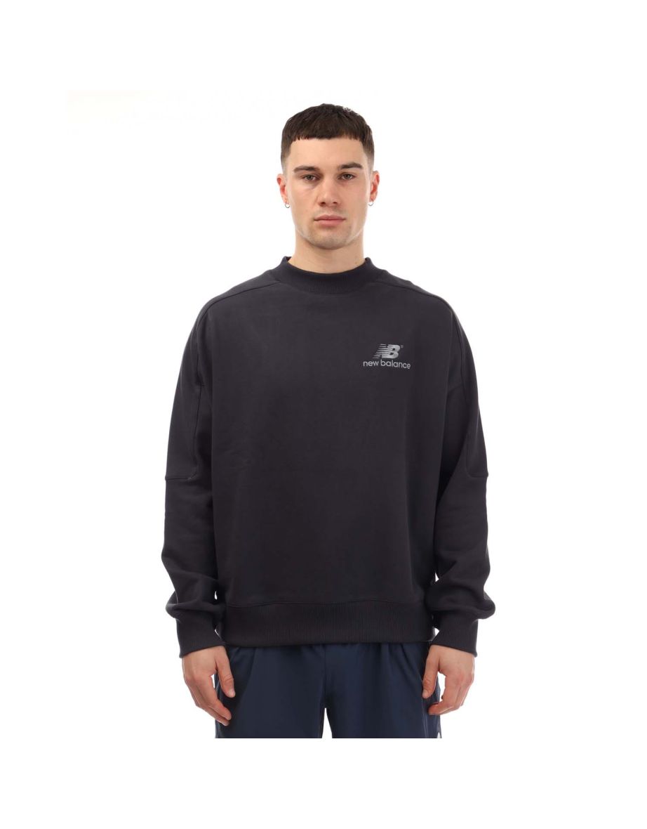 Men's New Balance Archive French Terry Crewneck Sweatshirt in Blue