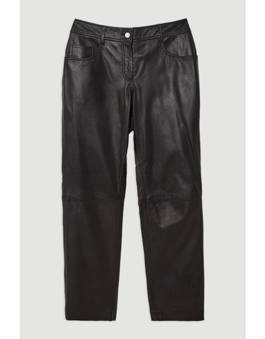 Leather Skinny Cropped Jean - 3