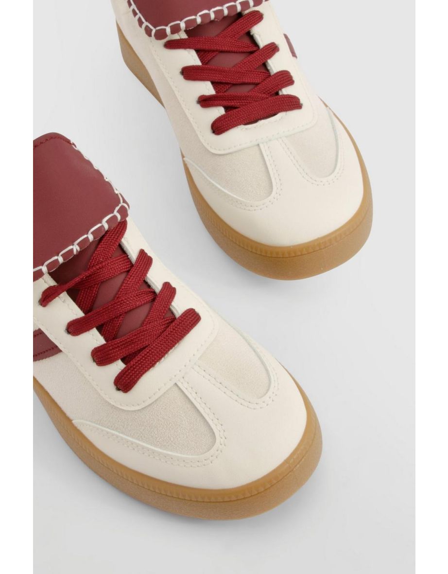 Contrast Gum Sole Trainers - white - 3