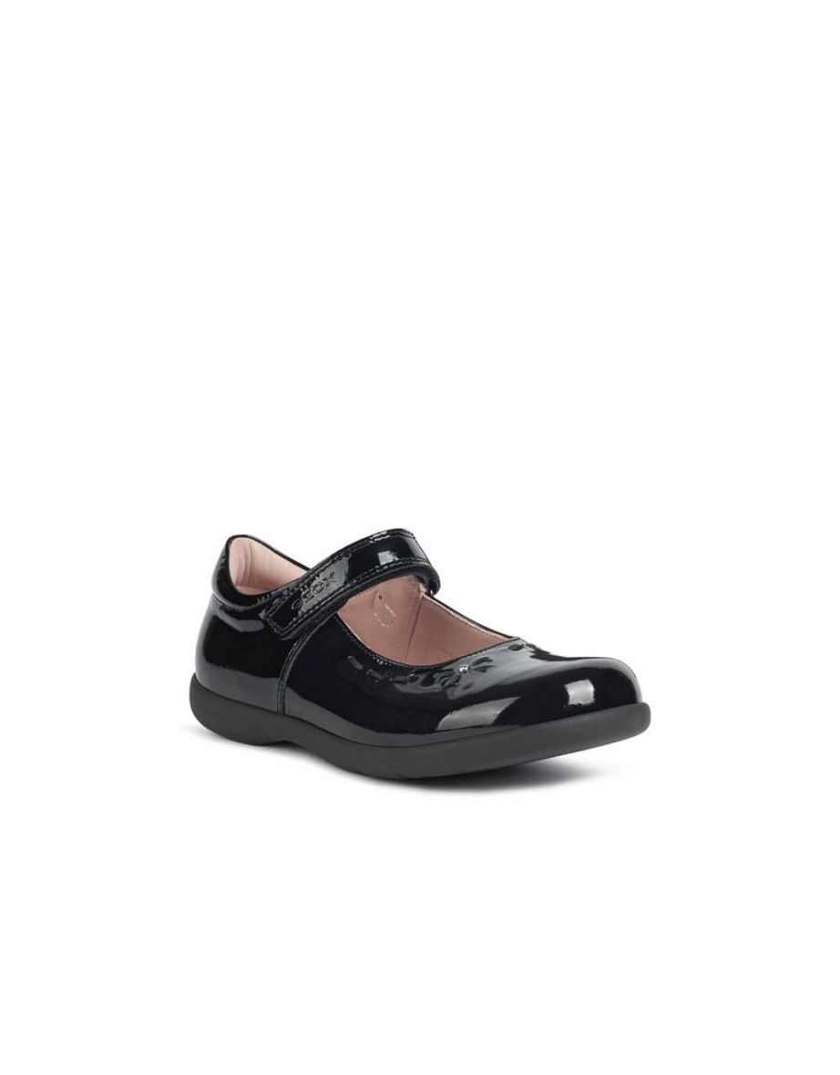 Geox Girls Naimara Ballerina Patent Leather Mary Janes - Black