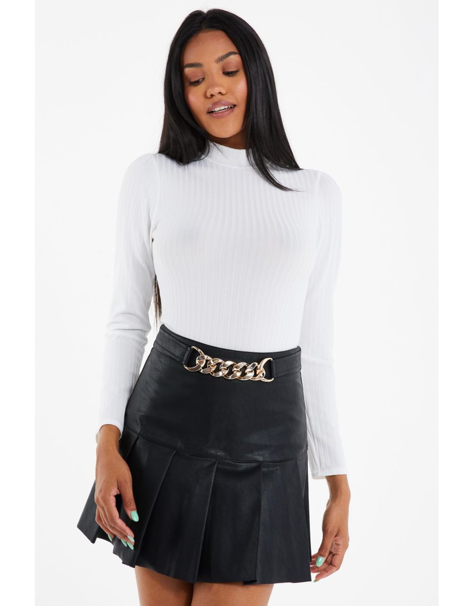 Black leather outlet skirt quiz