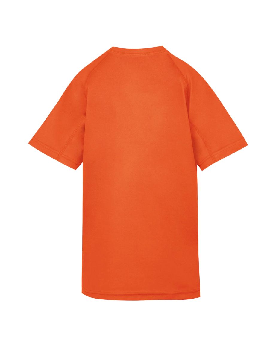 Spiro Childrens Boys Performance Aircool T-Shirt - Flo Orange - 2