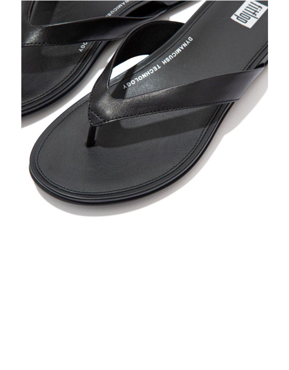 Gracie Leather Flip-flops All Black - 3
