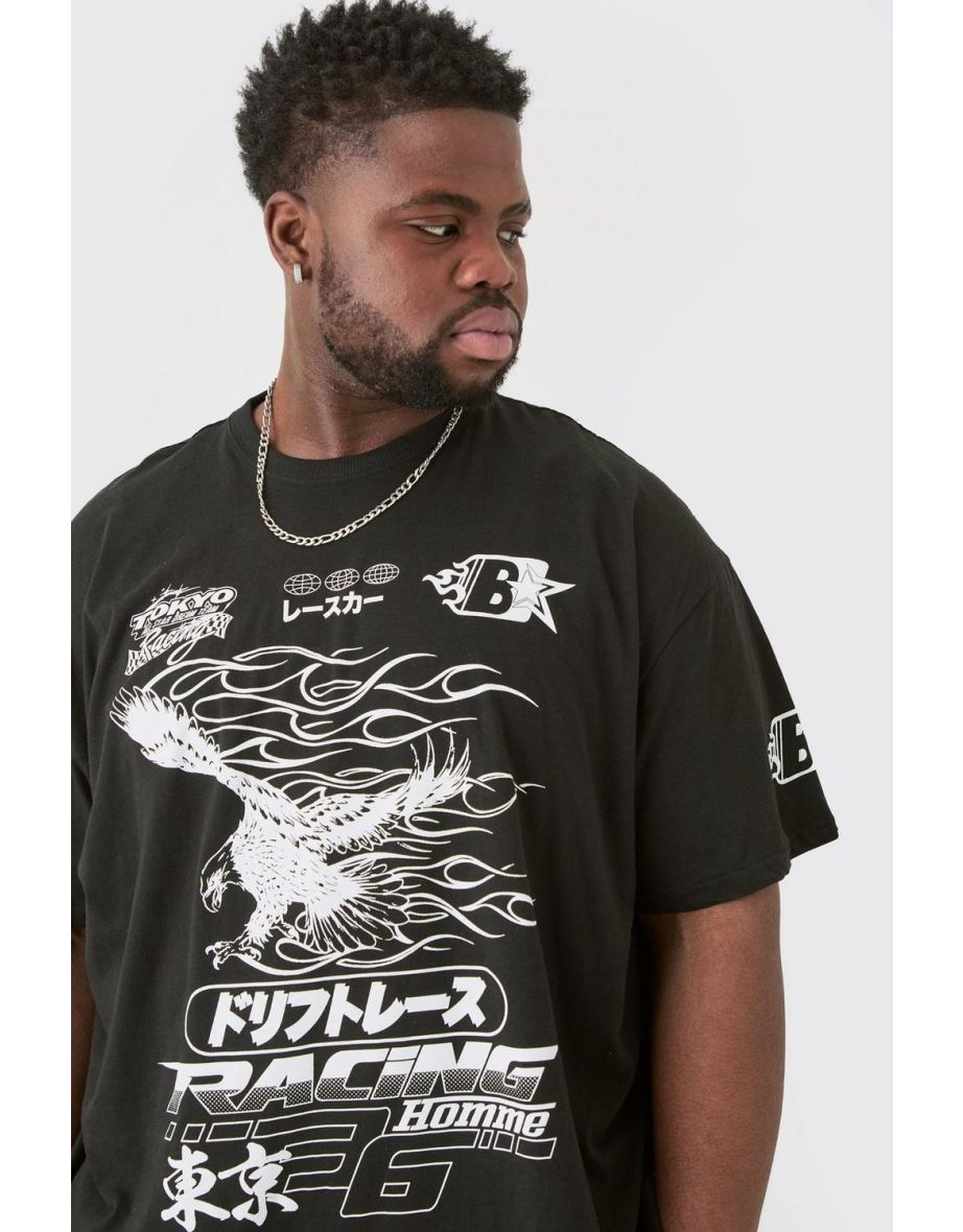 Plus Mono Eagle Moto T-shirt - Black - 2
