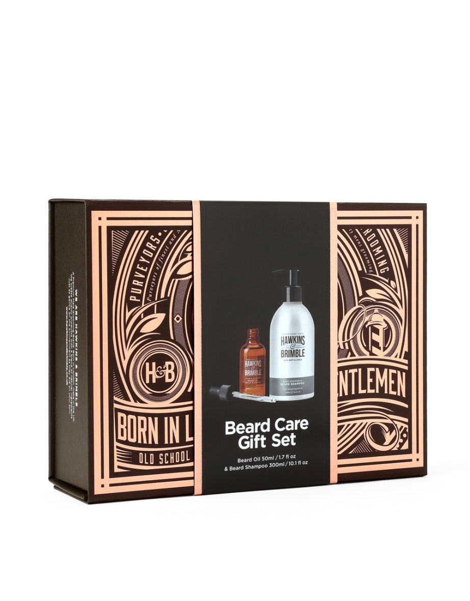 Hawkins & Brimble Beard Gift Set Box (Beard Shampoo, Beard Oil) - 2