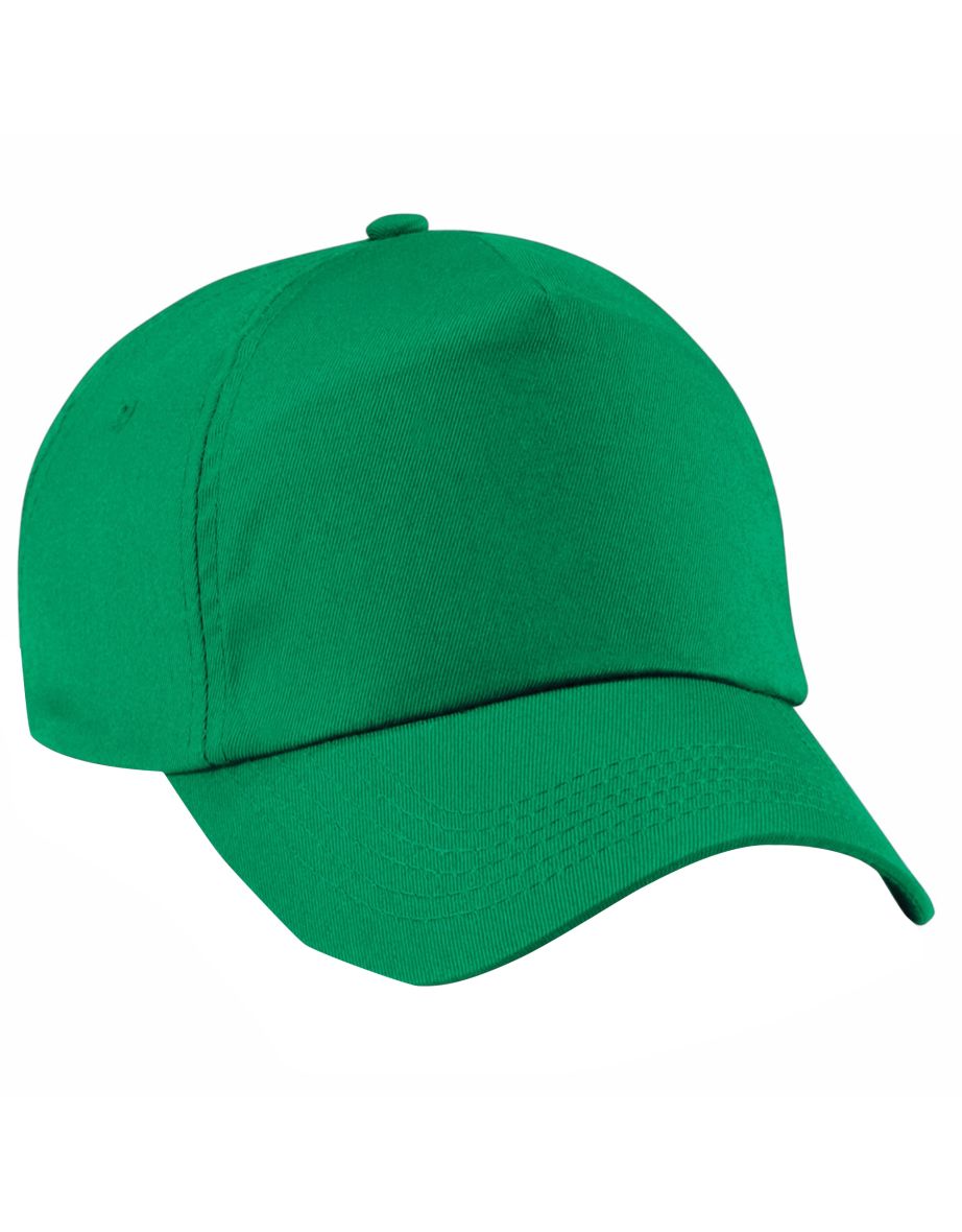 Beechfield Unisex Plain Original 5 Panel Baseball Cap - Kelly Green