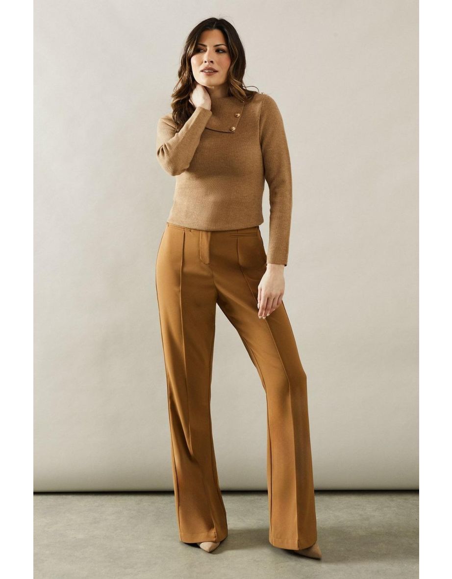 Tall High Waist Flare Trousers