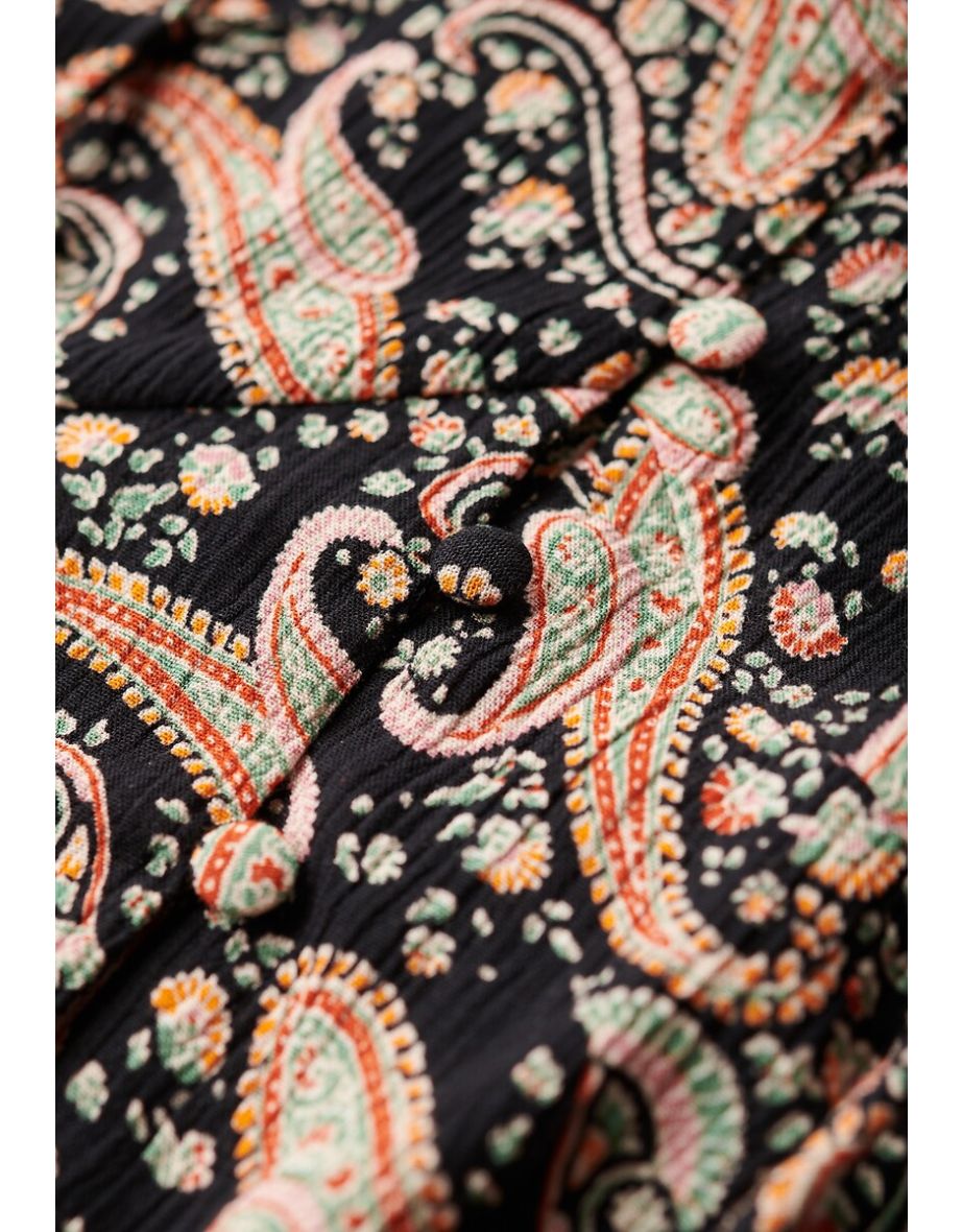 Printed Long Sleeve Blouse - 3