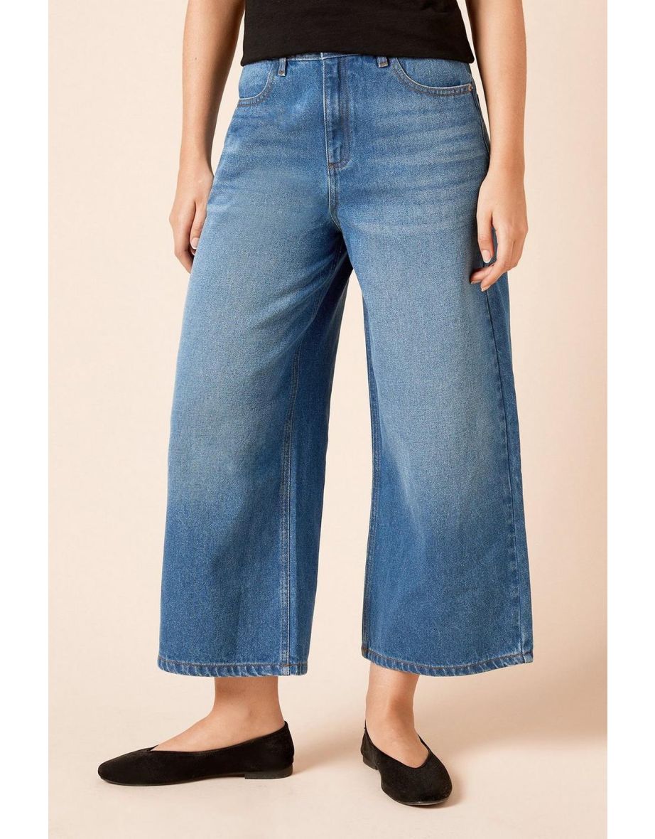 Denim Culotte Jeans - 3