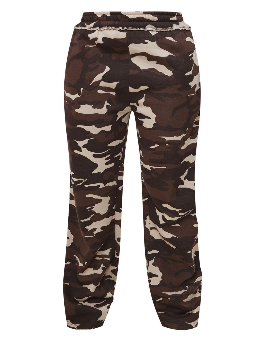 Shape Brown Camo Print Wide Leg Joggers - 4
