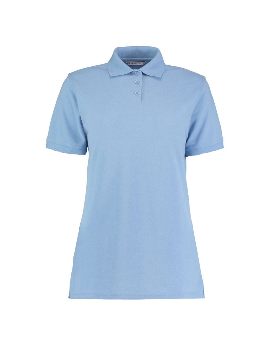 Kustom Kit Ladies Klassic Superwash Short Sleeve Polo Shirt - Light Blue