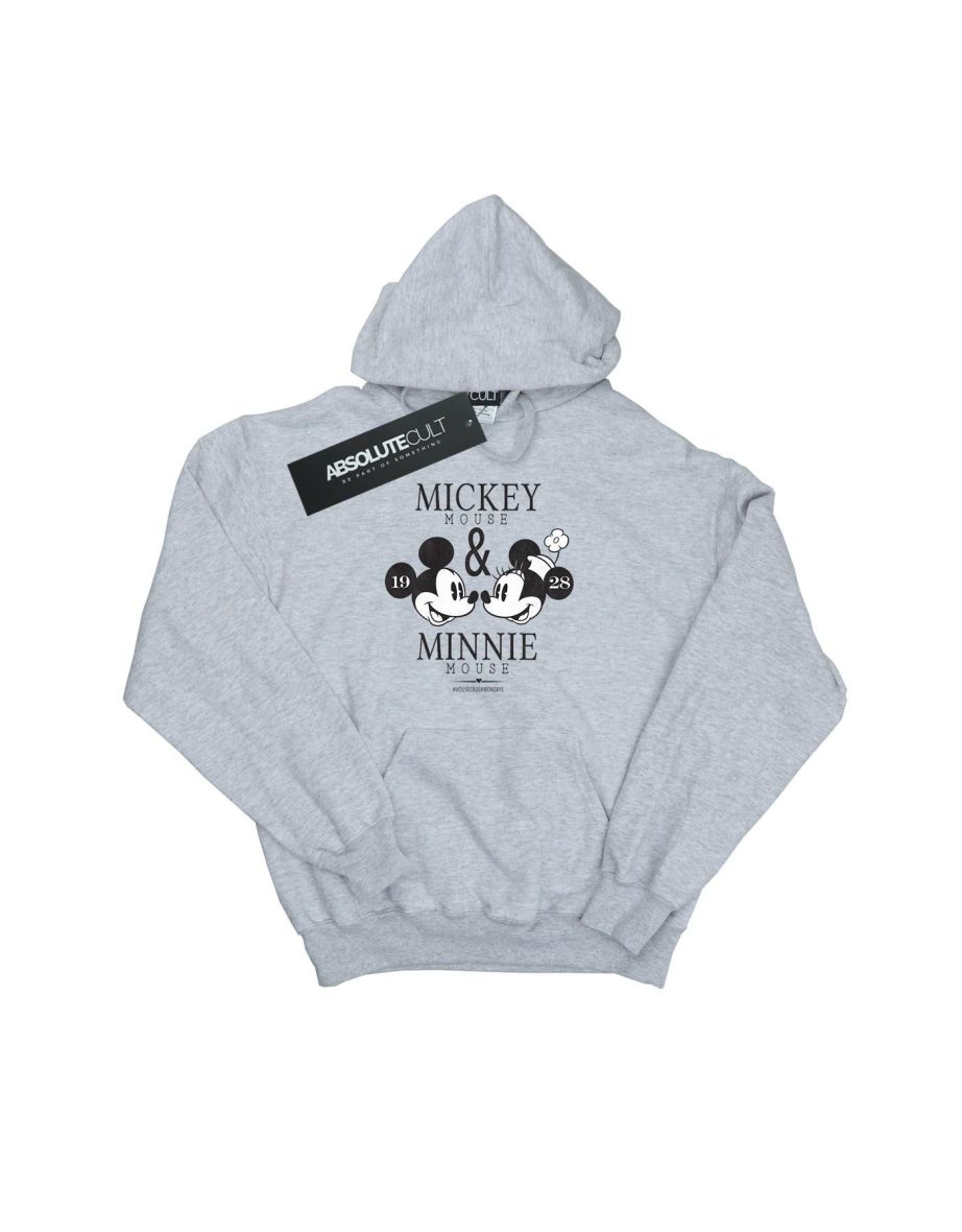 Disney Womens/Ladies Mickey And Minnie Mouse Mousecrush Mondays Hoodie - Sports Grey - 1