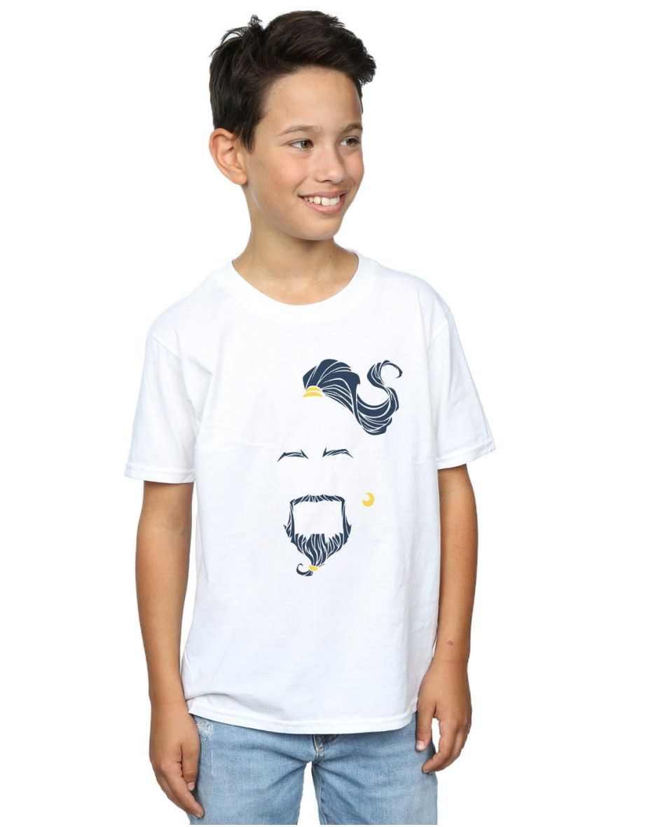 Disney Boys Aladdin Movie Genie Blue Face T-Shirt