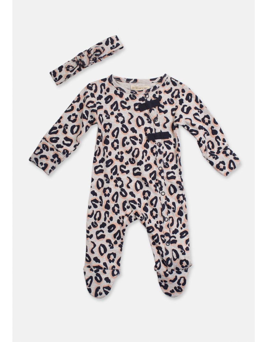 Mika Leopard Onesie With Headband