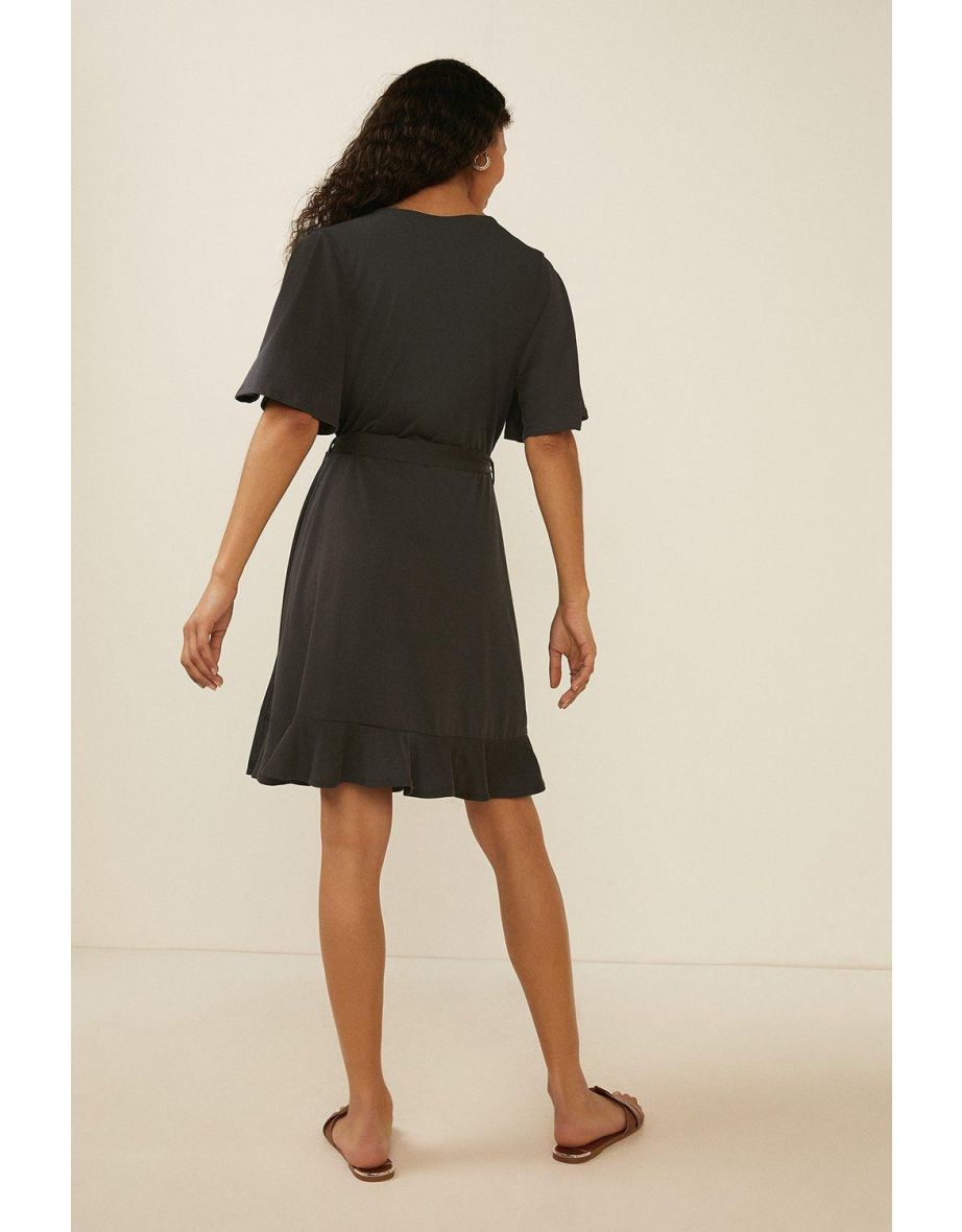 Modal Blend Wrap Skater Dress - 2