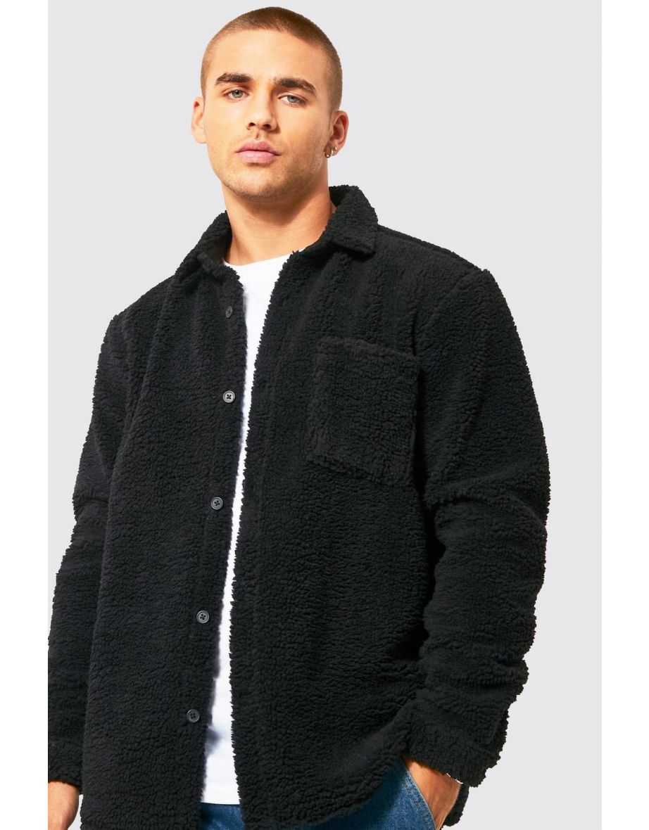 Borg Overshirt - black - 2