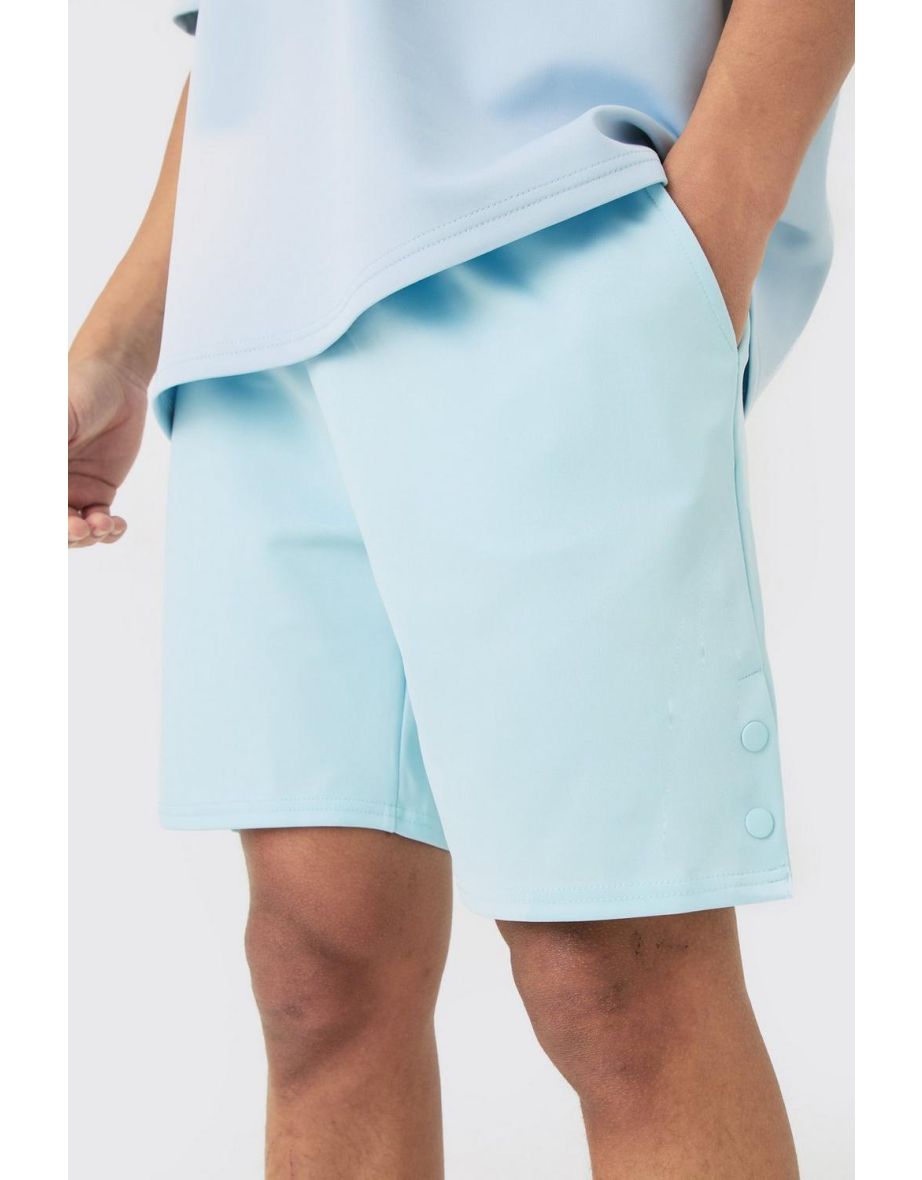 Relaxed Scuba Short With Poppers - light blue - 2