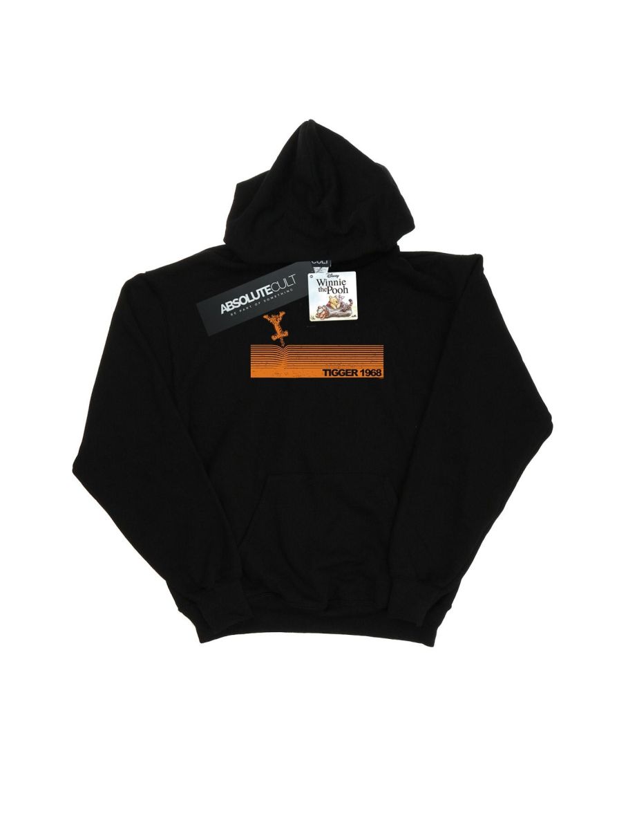 Disney Mens Winnie The Pooh Tigger 1968 Hoodie - Black