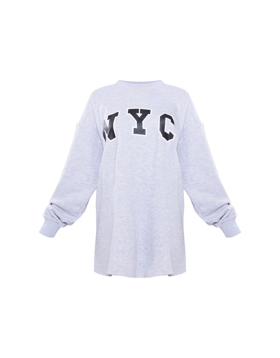 Petite Grey Nyc Jumper Dress - 4