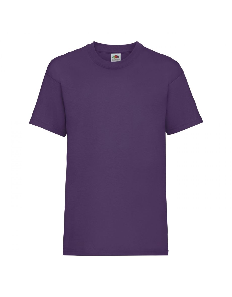 Fruit Of The Loom Childrens/Kids Unisex Valueweight Short Sleeve T-Shirt - Purple