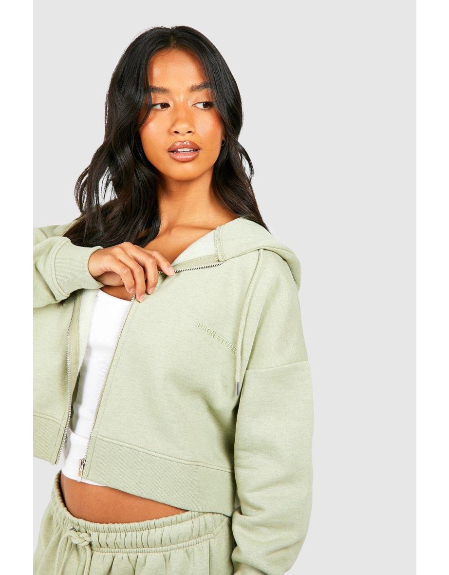 Petite Straight Leg Zip Through Tracksuit - sage - 3