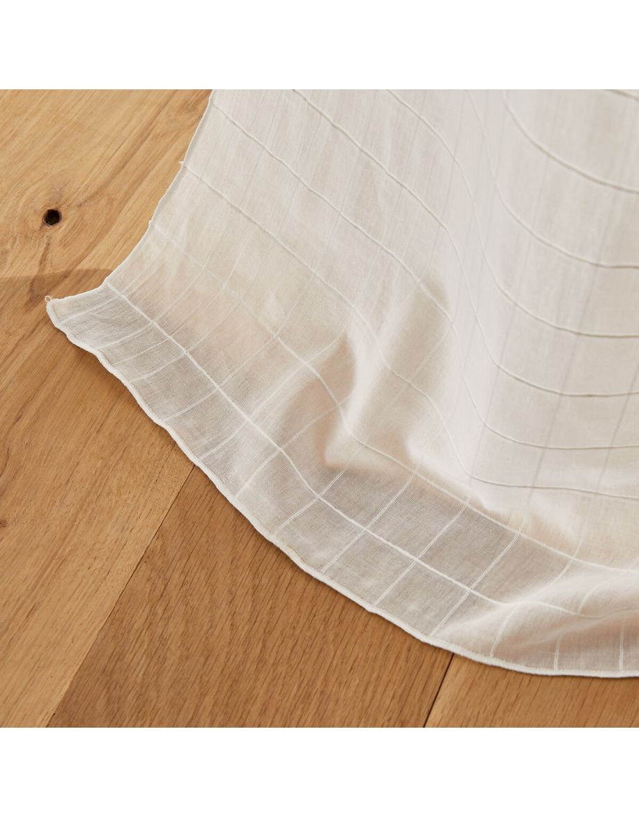 Skoum 100% Organic Cotton Voile Sheer Curtain Panel - 3