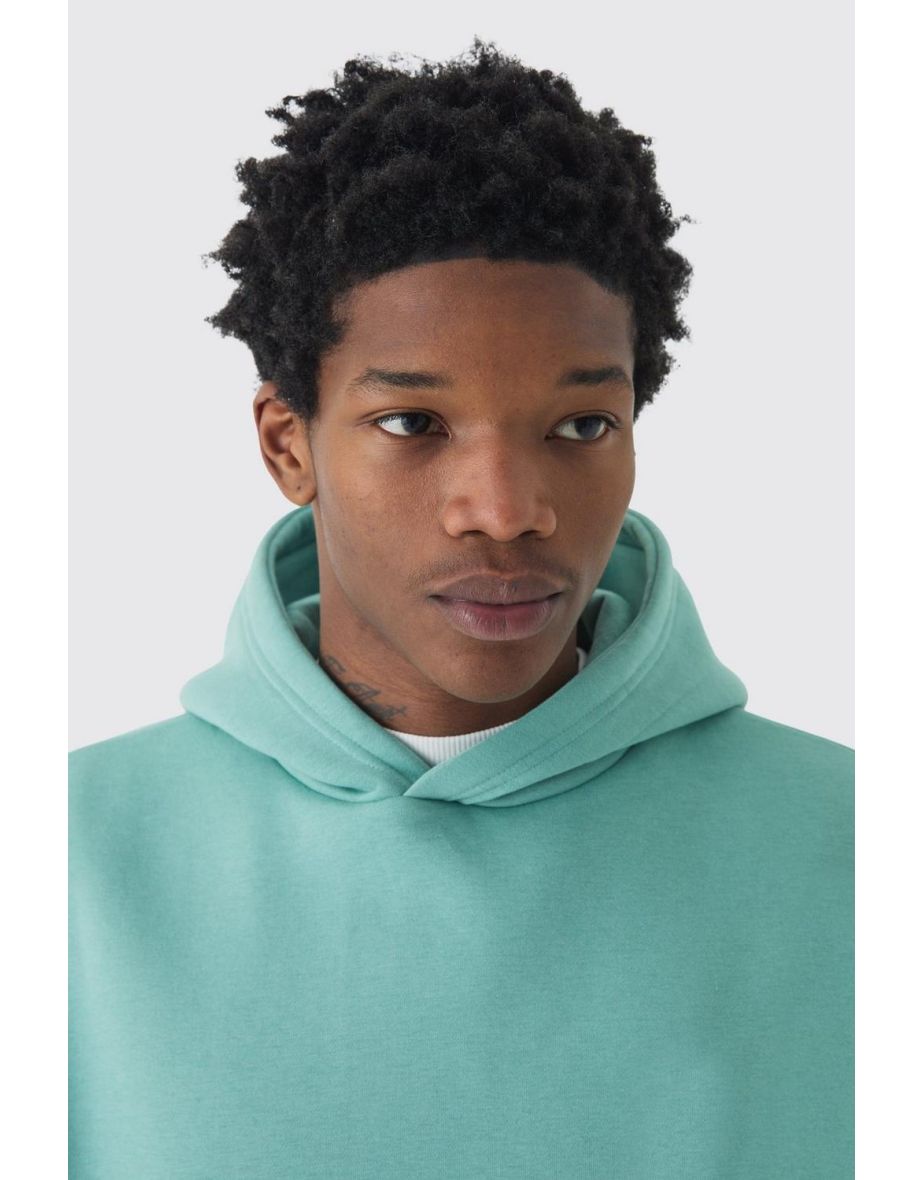 330GSM Basic Oversized Over The Head Hoodie - aqua - 2