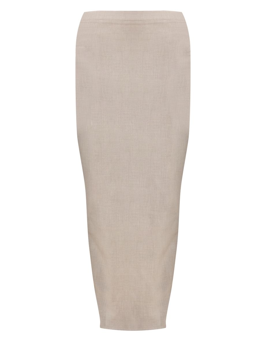 PLT Label Light Grey Low Rise Maxi Skirt - 4