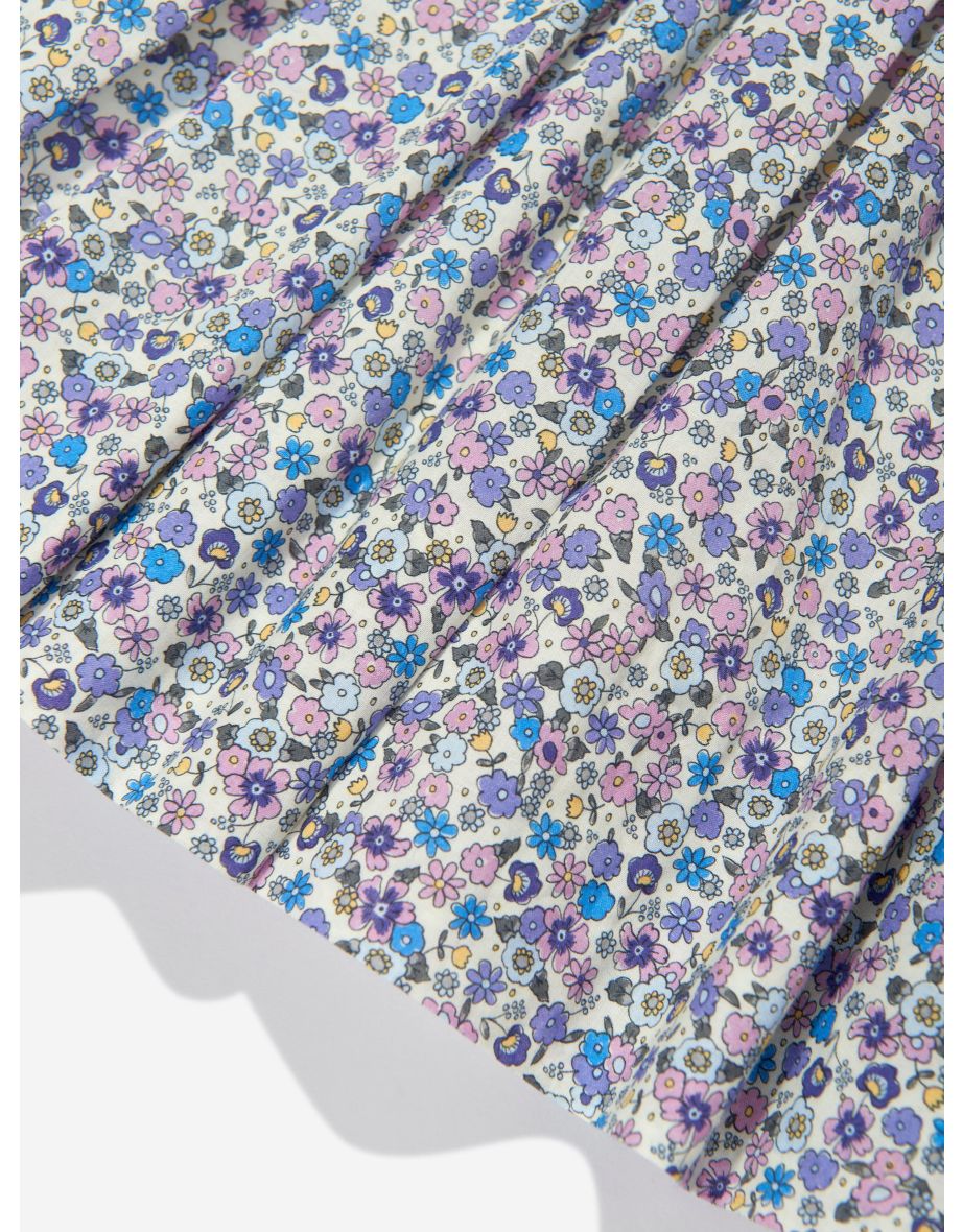 Girls Cotton Flower Dress in Purple - 3
