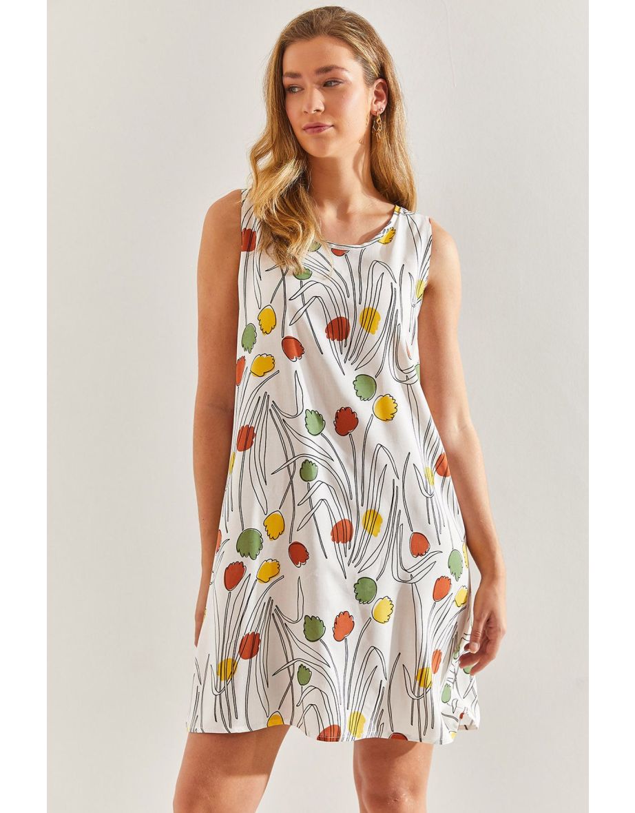 Women's Patterned Viscose Dress