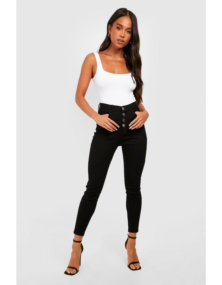 Black skinny shop jeans short leg