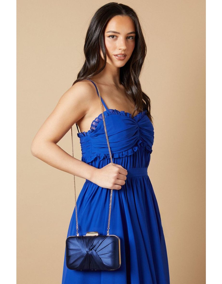 Beaut Satin Twist Clutch Bags