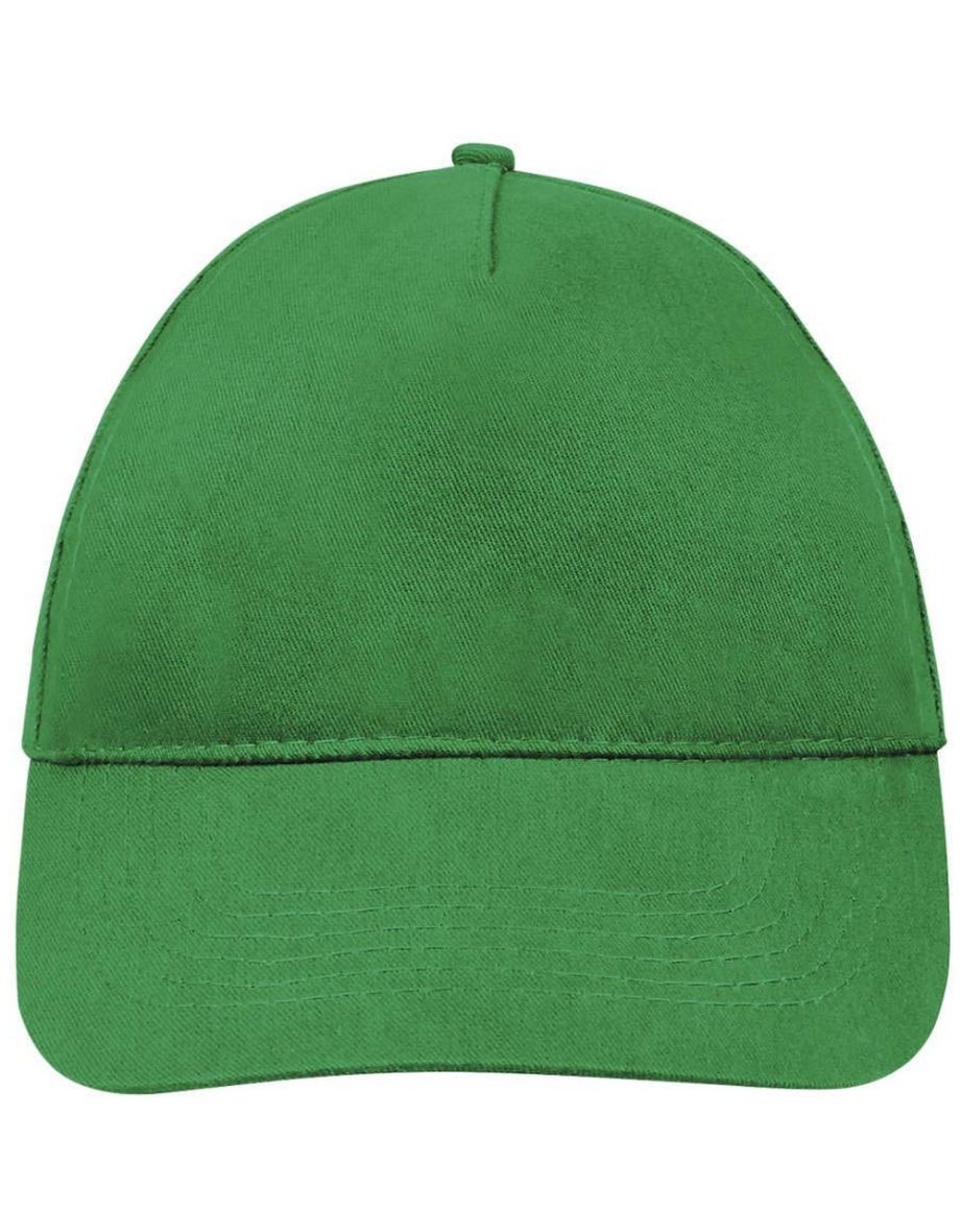 SOLS Unisex Sunny 5 Panel Baseball Cap - Kelly Green - 3