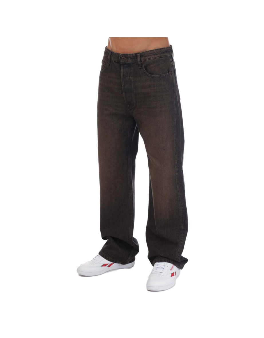 Men's Wood Wood Paulo Loose Leg Jeans in Orange