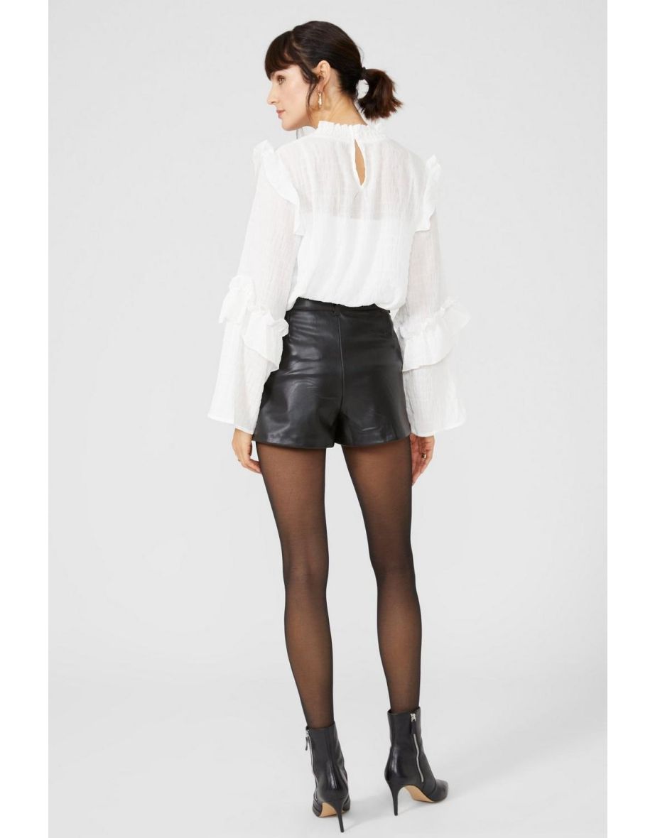 Ruffle Detail Blouse - white - 3