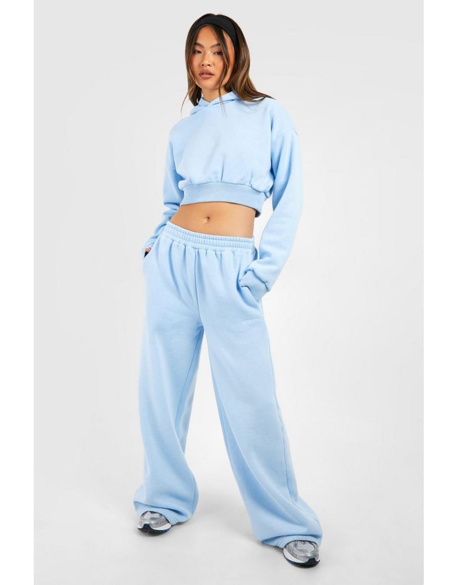 Dsgn Studio Self Fabric Applique Hooded Tracksuit - baby blue