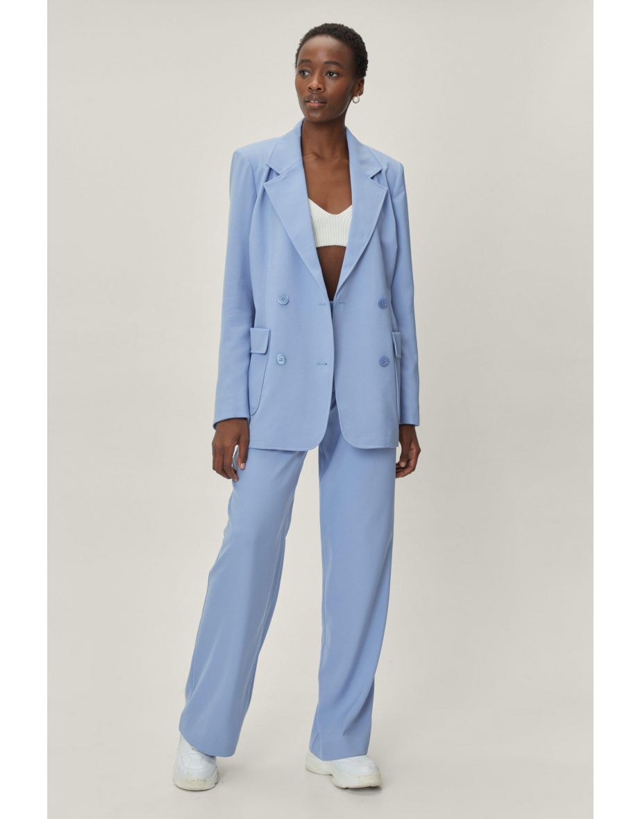 Tailored Double Breasted Long Sleeve Blazer - 3