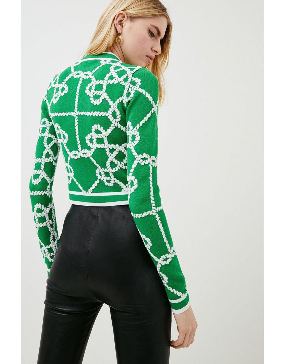 Rope Jacquard Textured Knit Jumper - 2