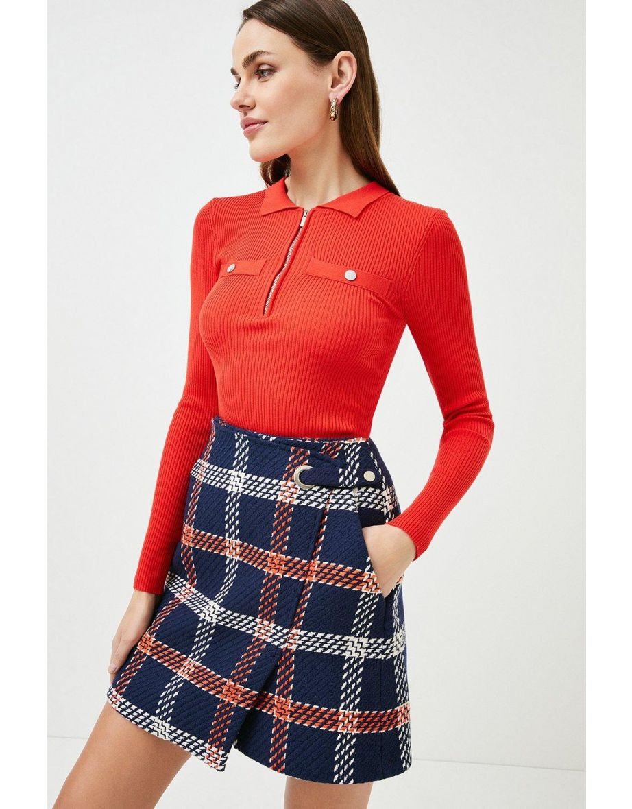 Petite hotsell check skirts