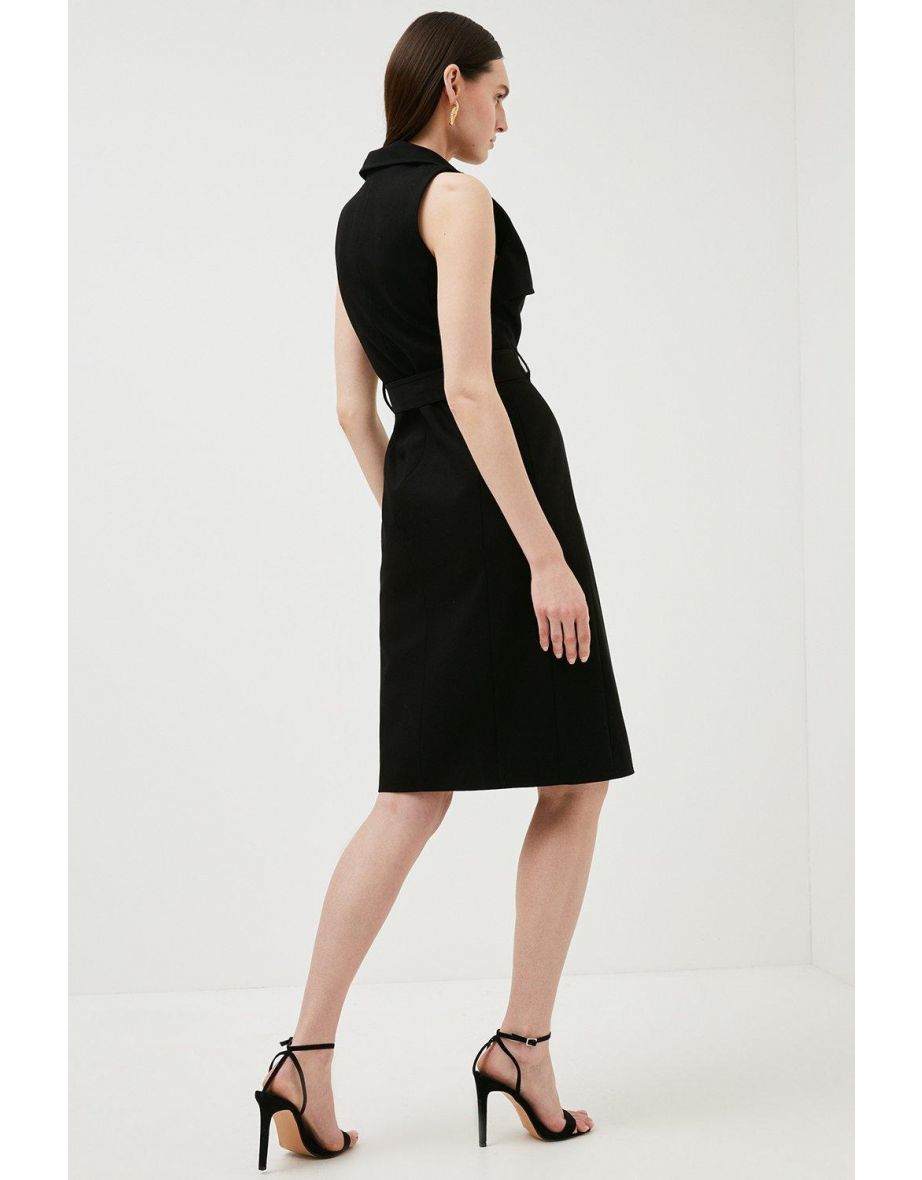 Belted Trench Pencil Dress - 2