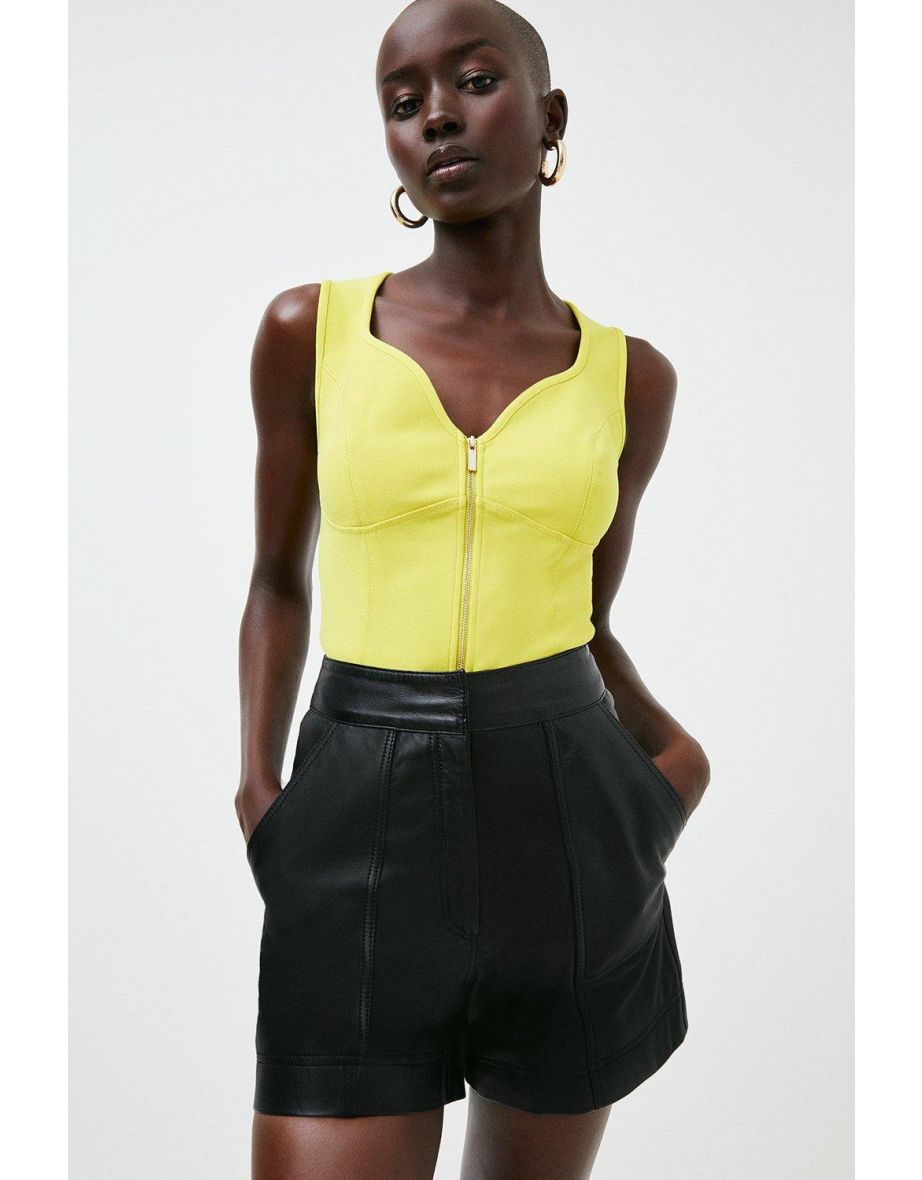 Figure Form Zip Front Bodice Top