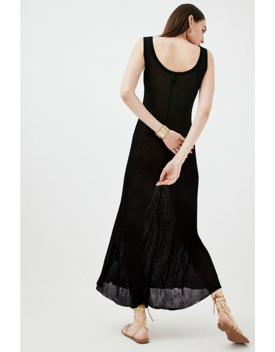 Slinky Rib Knit Dress - 2